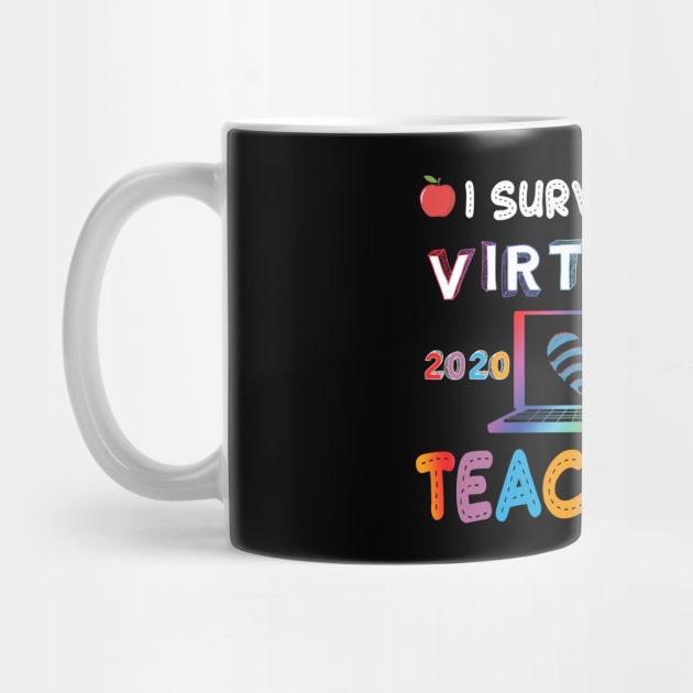 I Survived Virtual Teaching End Of Year Teacher Remote by BuzzTeeStore